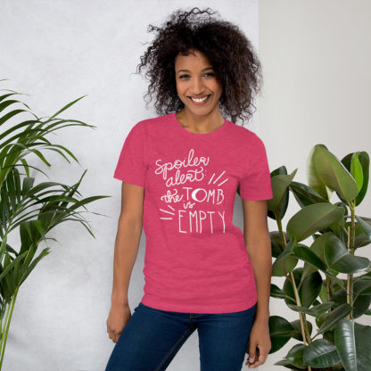 Easter Spoiler (white text) Short-Sleeve Unisex T-Shirt - Image 7
