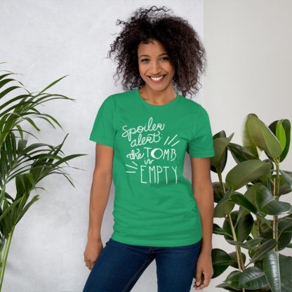 Easter Spoiler (white text) Short-Sleeve Unisex T-Shirt - Image 3
